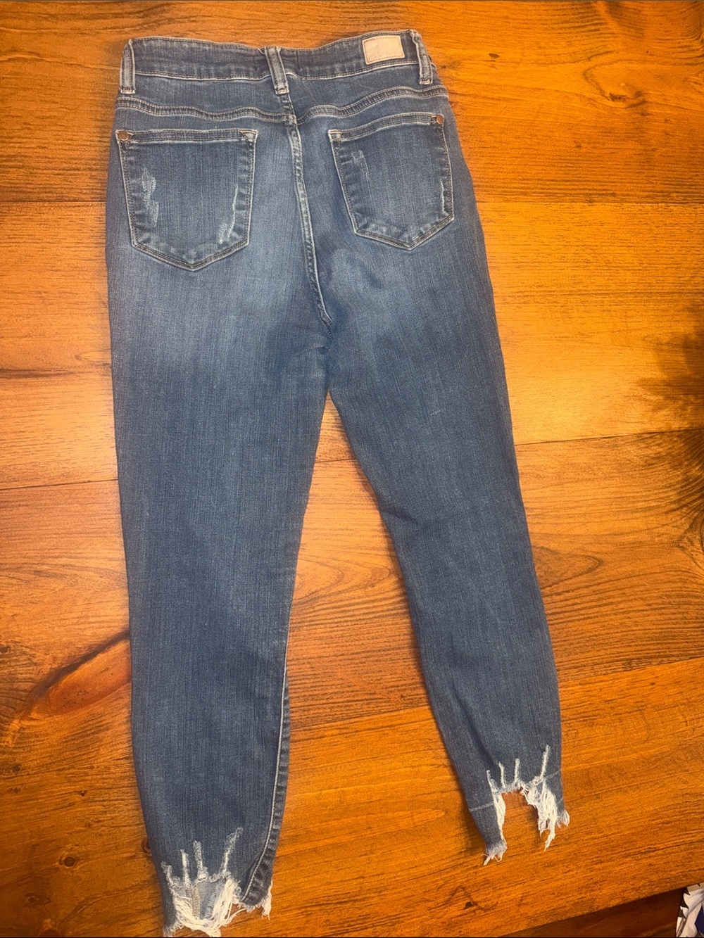 Judy Blue Medium Blue Distressed Skinny Jeans - Picture 5 of 8